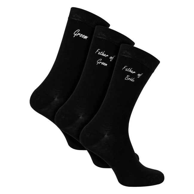 3 Pairs Mens Wedding Socks for Father of the Groom & Bride | Wedding Gift