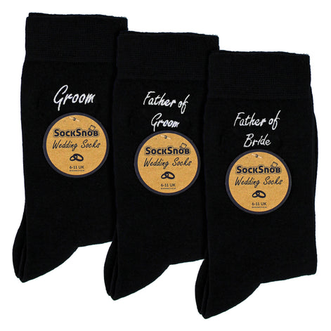 3 Pairs Mens Wedding Socks for Father of the Groom & Bride | Wedding Gift