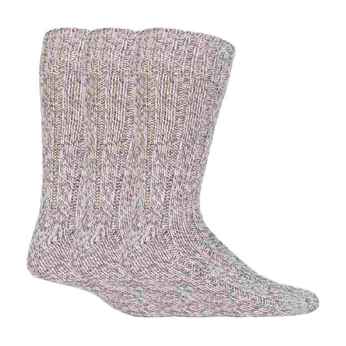 3 Pack Men's Warm Ribbed Knitted Wool Work Boot Socks