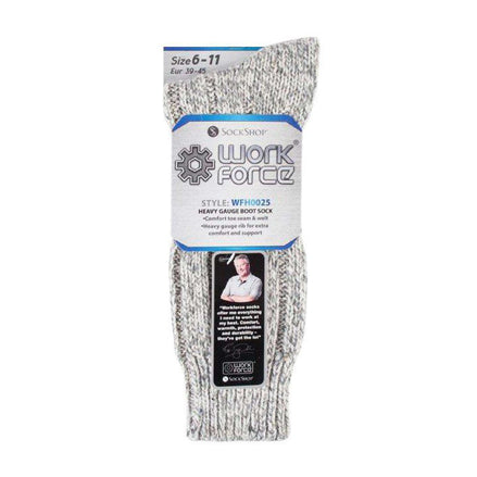 3 Pack Men's Warm Ribbed Knitted Wool Work Boot Socks
