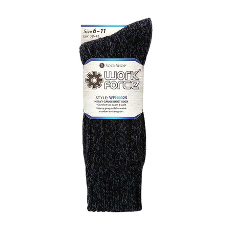 3 Pack Men's Warm Ribbed Knitted Wool Work Boot Socks