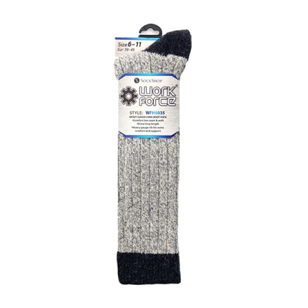 3 Pack Men's Extra Long Knee High Knitted Wool Boot Socks