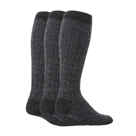 3 Pack Men's Extra Long Knee High Knitted Wool Boot Socks