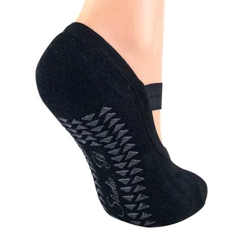 Ladies Cotton Non Slip Yoga Socks with Straps (Multipack Options)