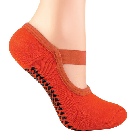 Ladies Cotton Non Slip Yoga Socks with Straps (Multipack Options)