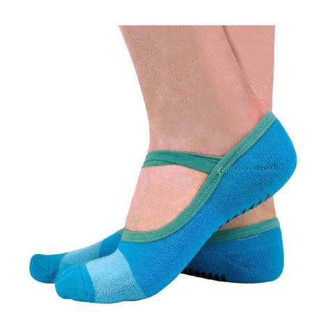 Ladies Cotton Non Slip Yoga Socks with Straps (Multipack Options)
