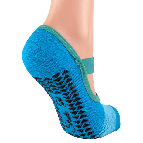 Ladies Cotton Non Slip Yoga Socks with Straps (Multipack Options)