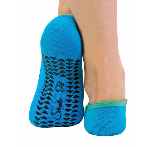 Ladies Cotton Non Slip Yoga Socks with Straps (Multipack Options)