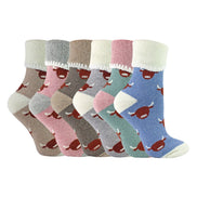 6 Pairs Ladies Thick Warm Wool Bed Socks