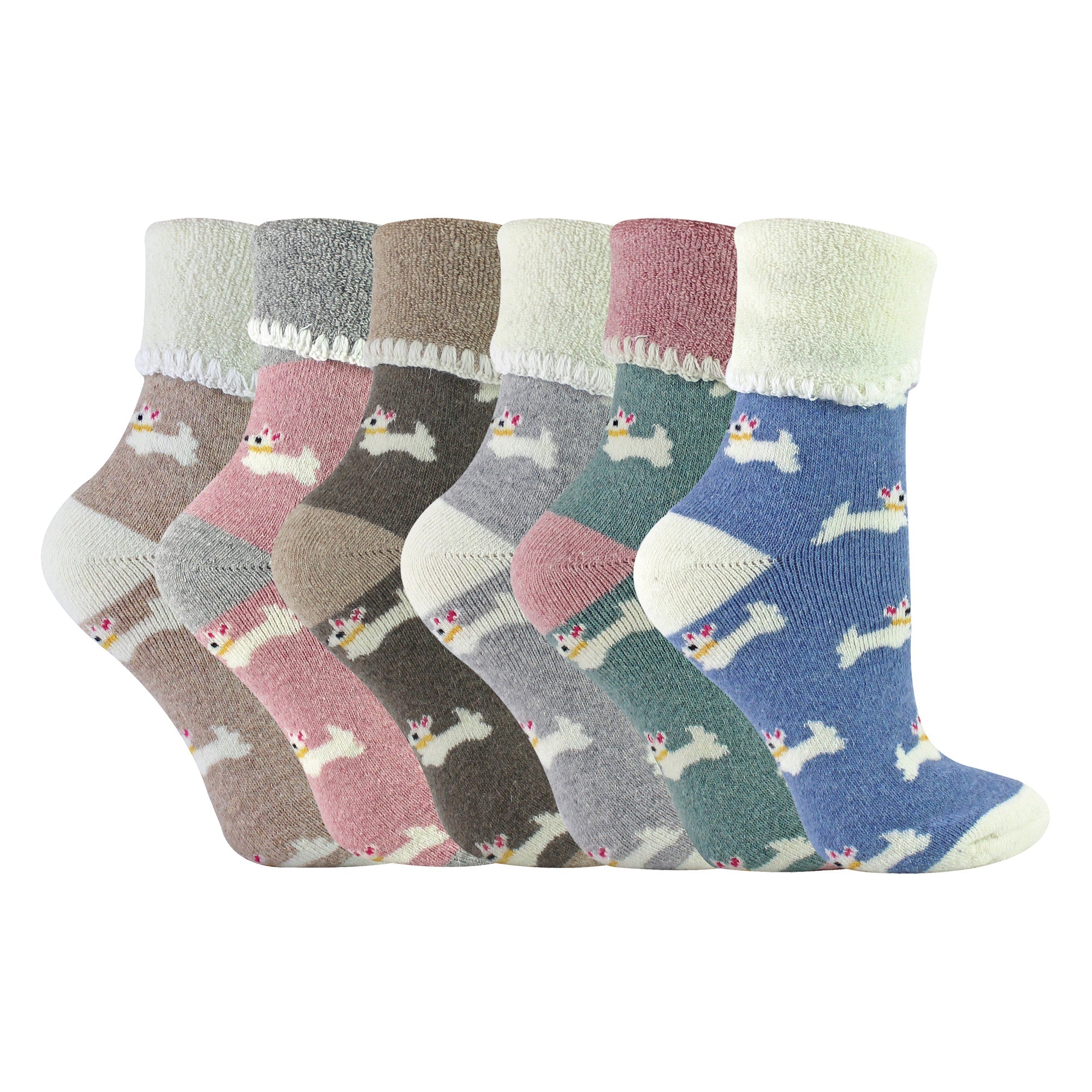 6 Pairs Ladies Thick Warm Wool Bed Socks