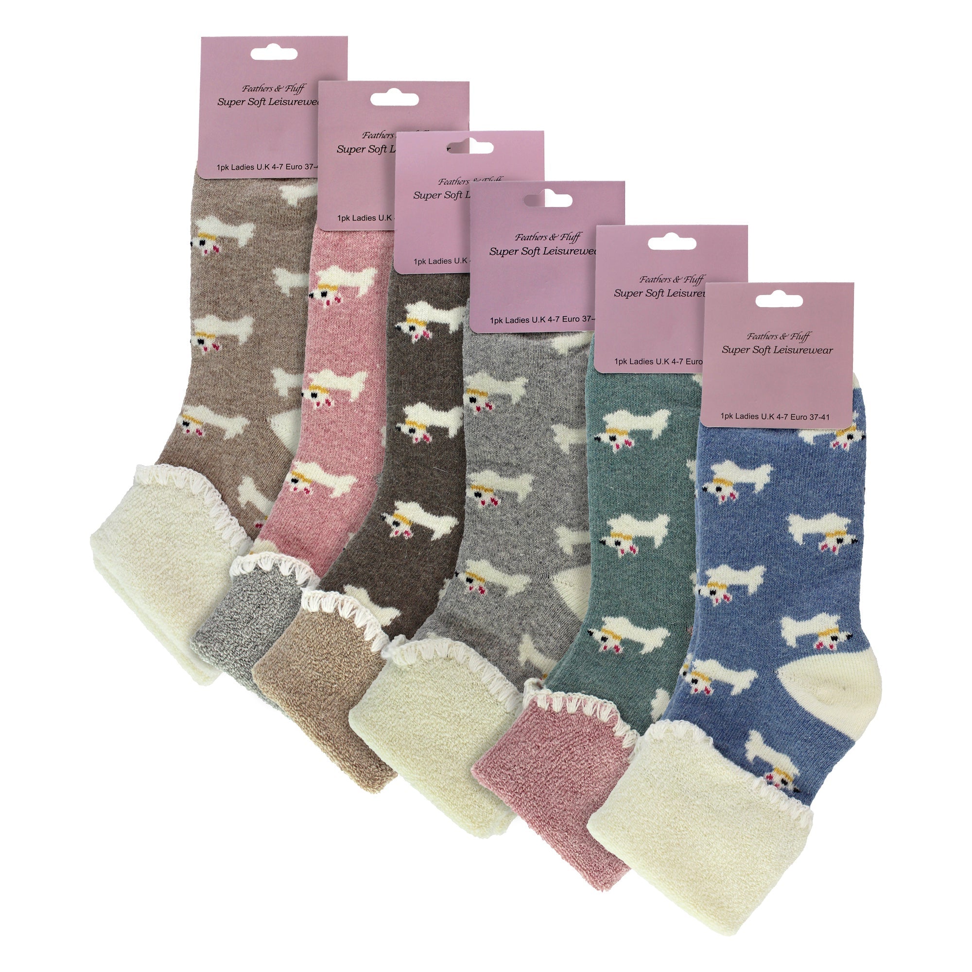 6 Pairs Ladies Thick Warm Wool Bed Socks