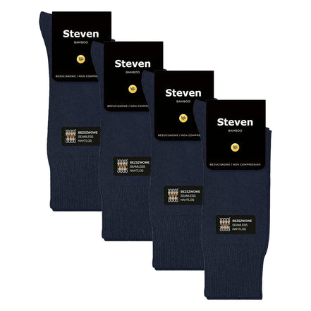 4 Pairs Mens Bamboo Sensory Socks - Soft Seamless All Day Comfort Socks