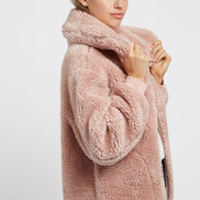 Woody Borg Oversized Bomber Jacket - Pink