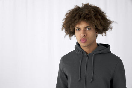 Organic Essential Zipped Hoodie: Men's