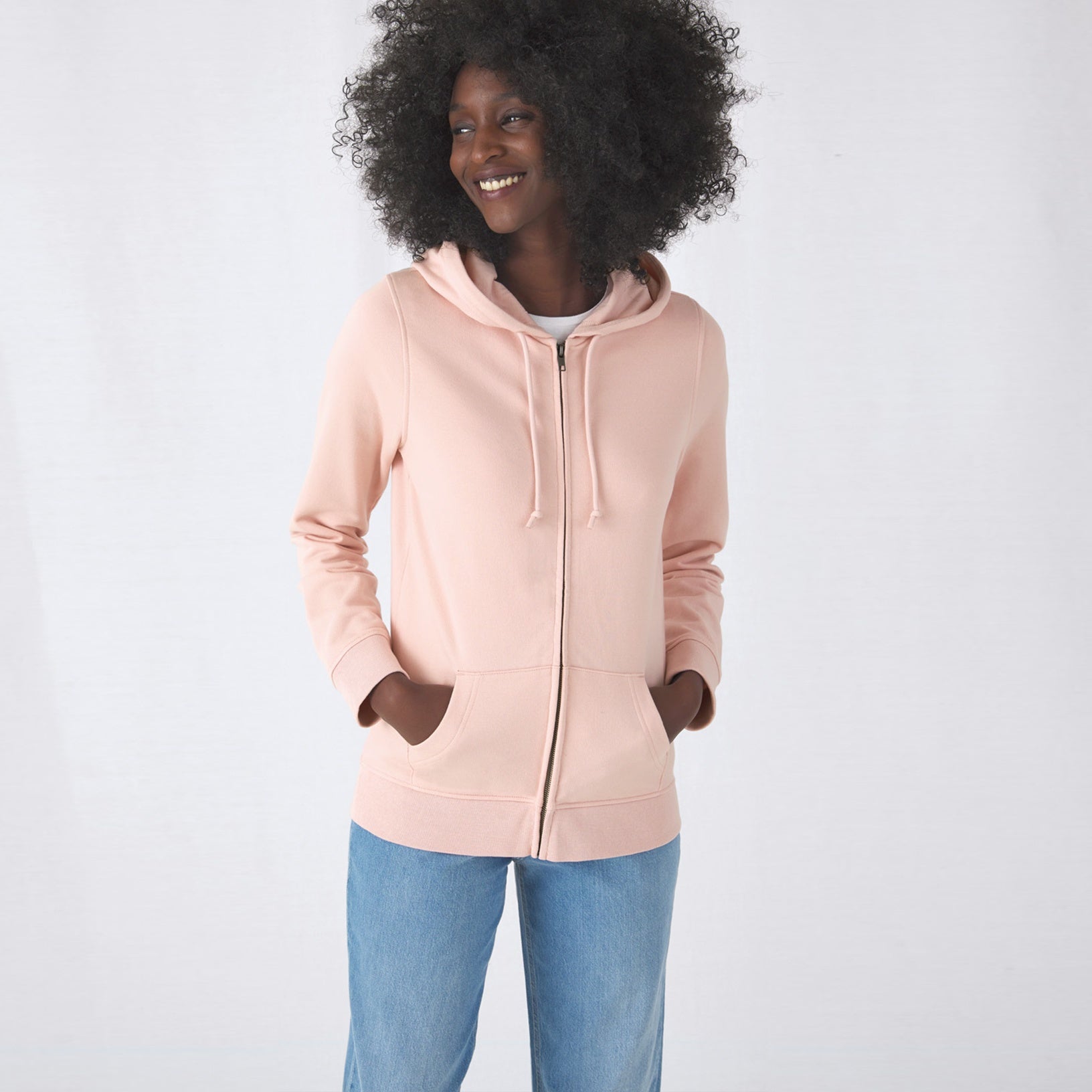 Organic Essential Zipped Hoodie: Women's