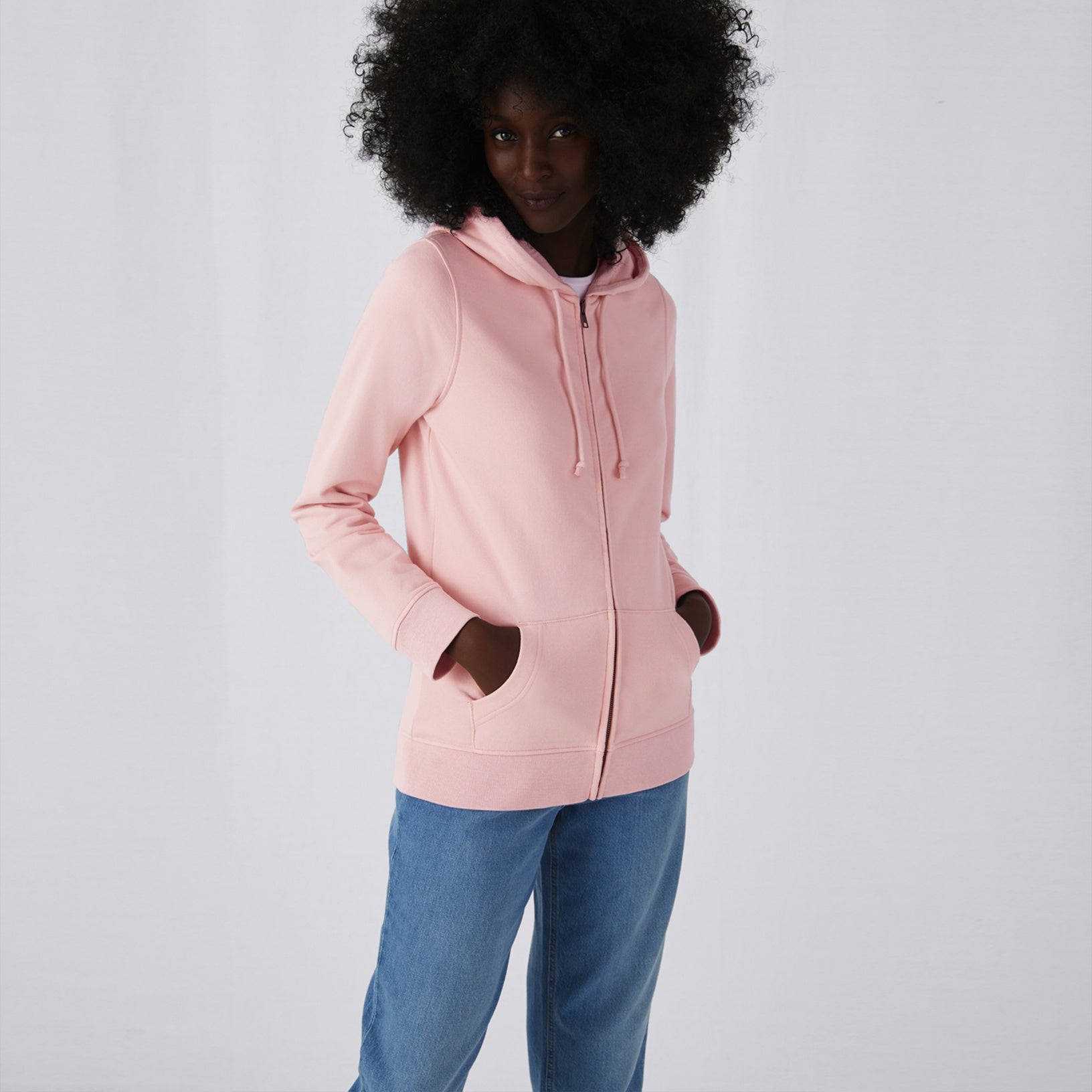 Organic Essential Zipped Hoodie: Women's