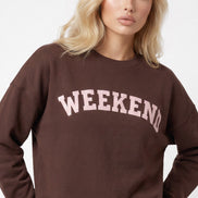 Brown Weekend Cotton Sweatshirt