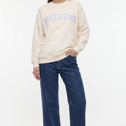 Ivory Weekend Cotton Sweatshirt