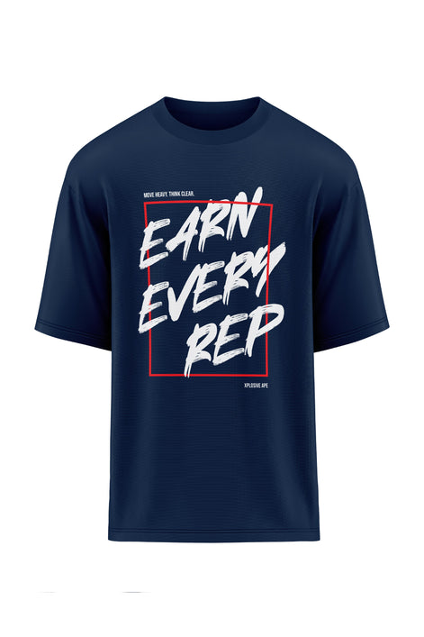 XAPE Weight Warp Oversized Tee - Navy
