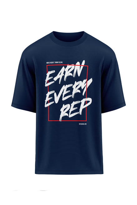 XAPE Weight Warp Oversized Tee - Navy