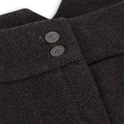 Wsn04 - Women's Brown Tweed Blazer Waistcoat & Trouser Classic Suit