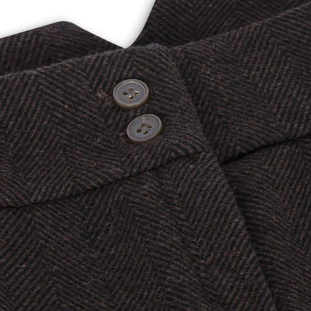 Wsn04 - Women's Brown Tweed Blazer Waistcoat & Trouser Classic Suit