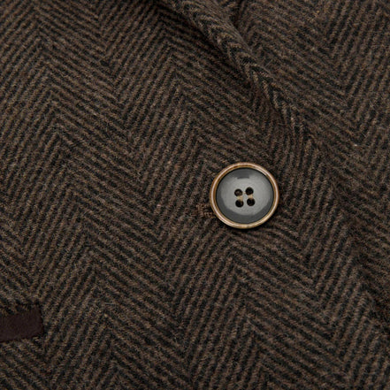 Wsn04 - Women's Brown Tweed Blazer Waistcoat & Trouser Classic Suit