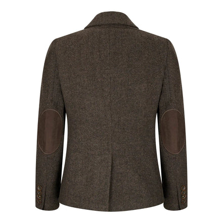 Wsn04 - Women's Brown Tweed Blazer Waistcoat & Trouser Classic Suit