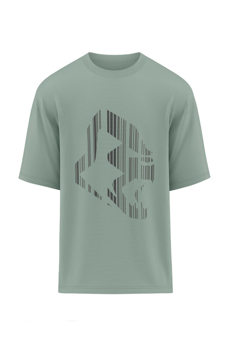 XAPE Apehead Barcoded Oversized Tee - Sage