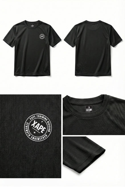 XAPE Classic Badge Logo X Tech Tee - Black