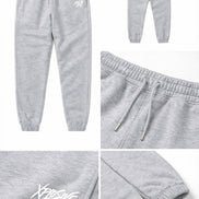 XAPE Classic Brush Script Joggers - Heather Grey