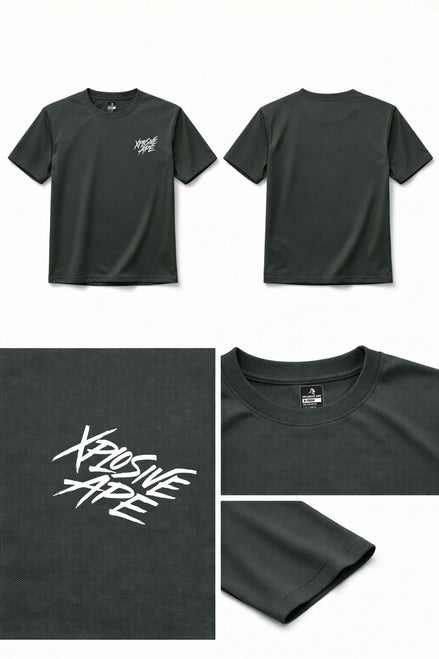 XAPE Classic Brush Script X Tech Tee - Forest Green