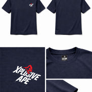XAPE Classic Stencil Logo X Tech Tee - Navy