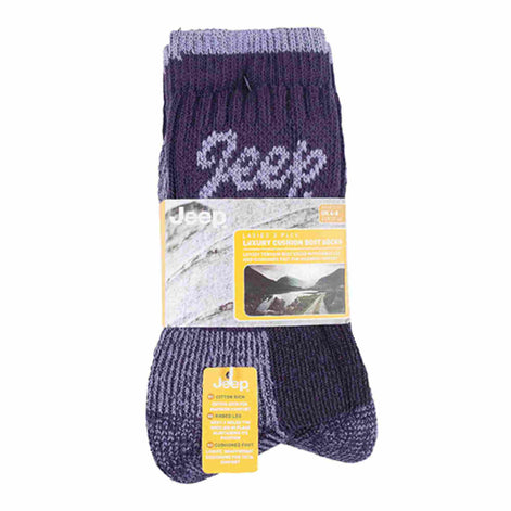 3 Pack Ladies Cotton Cushioned Hiking Socks
