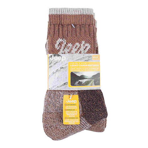3 Pack Ladies Cotton Cushioned Hiking Socks