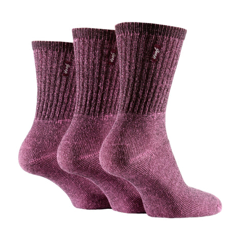 3 Pack Ladies Vintage Crew Length Boot Socks | Crew Cotton Retro Sports Socks