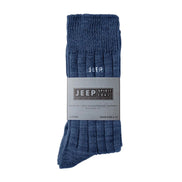 2 Pack Men's Casual Ribbed Cotton Dress Socks | Midweight Square Knit Socks