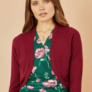Yumi Burgundy Knitted Bolero
