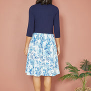 Yumi Navy Knitted Curve Bolero