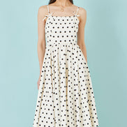 Yumi Polka Dot Hankerchief Hem Dress