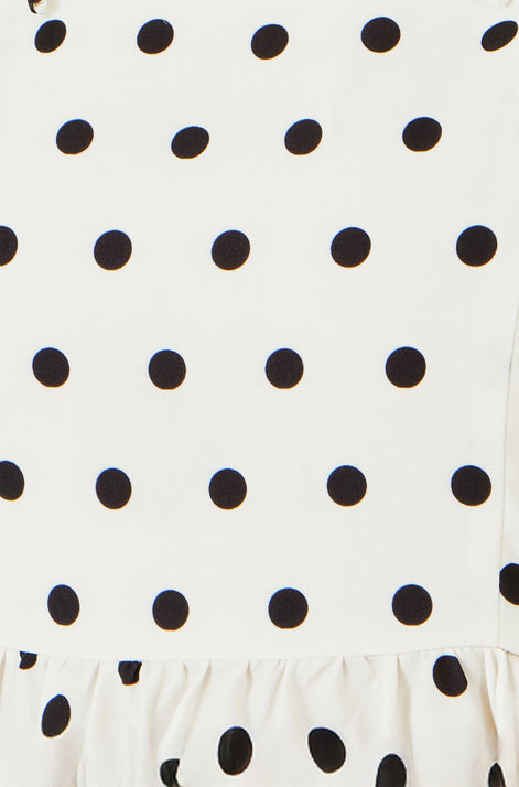 Yumi Polka Dot Hankerchief Hem Dress
