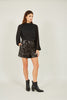 Yumi Black Sequin Mini Shorts