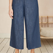 Yumi Blue Chambray Denim Culottes