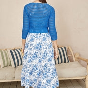 Yumi Blue Cotton Crochet Knitted Top