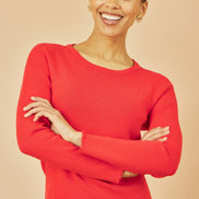 Yumi Red Sparkle Knit Jumper