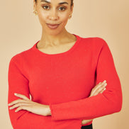 Yumi Red Sparkle Knit Jumper
