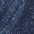 Yumi Navy Sequin Top with Sheer Sleeves and Cut Out Back