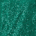 Yumi Green Sequin Top with Sheer Sleeves and Cut Out Back