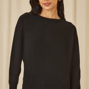 Yumi Black Knitted Batwing Jumper