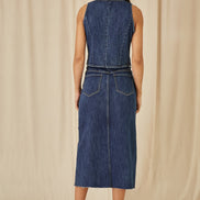 Yumi Blue Denim Stretch Waistcoat